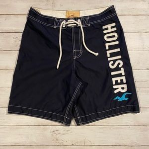 Hollister men’s swim trunks.  Navy blue.  Size medium